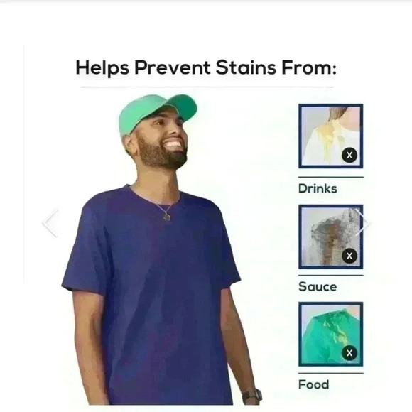 2X  Mens LARGE Stain repellent T-Shirt - Picture 2 of 3